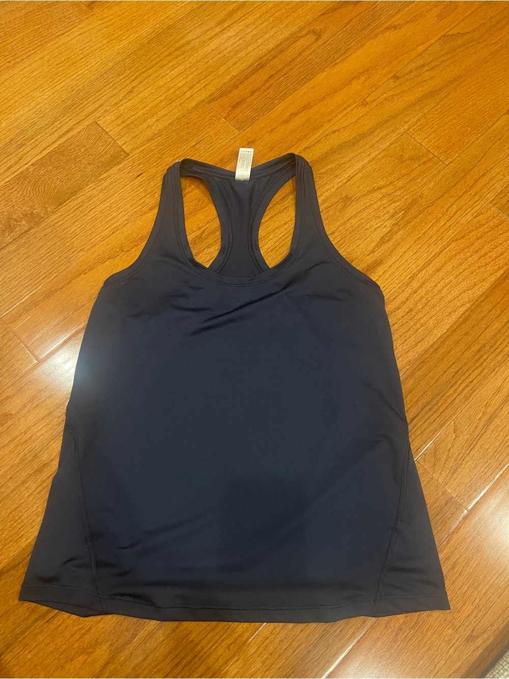 Yogalicious Navy Blue Athletic Workout Racerback Tank Top Small - Picture 2 of 4